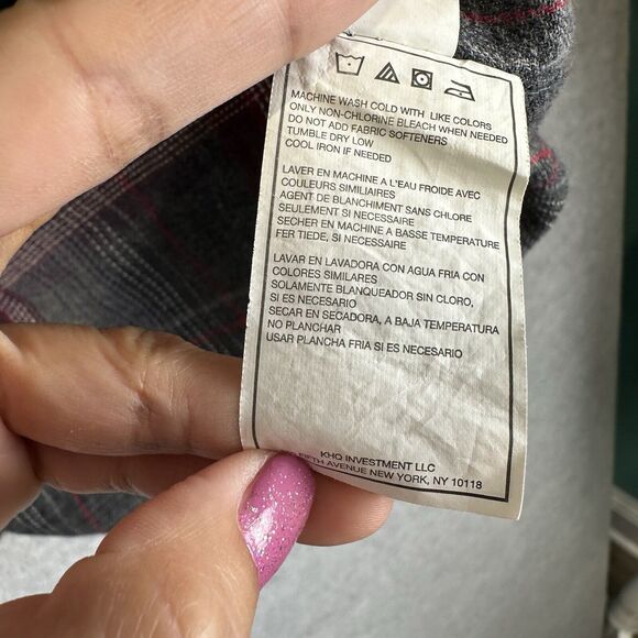 DC Shoes Shirt Men's SP Black Plaid Long Sleeve Button‎ Down Skateboard Pockets - Picture 9 of 11